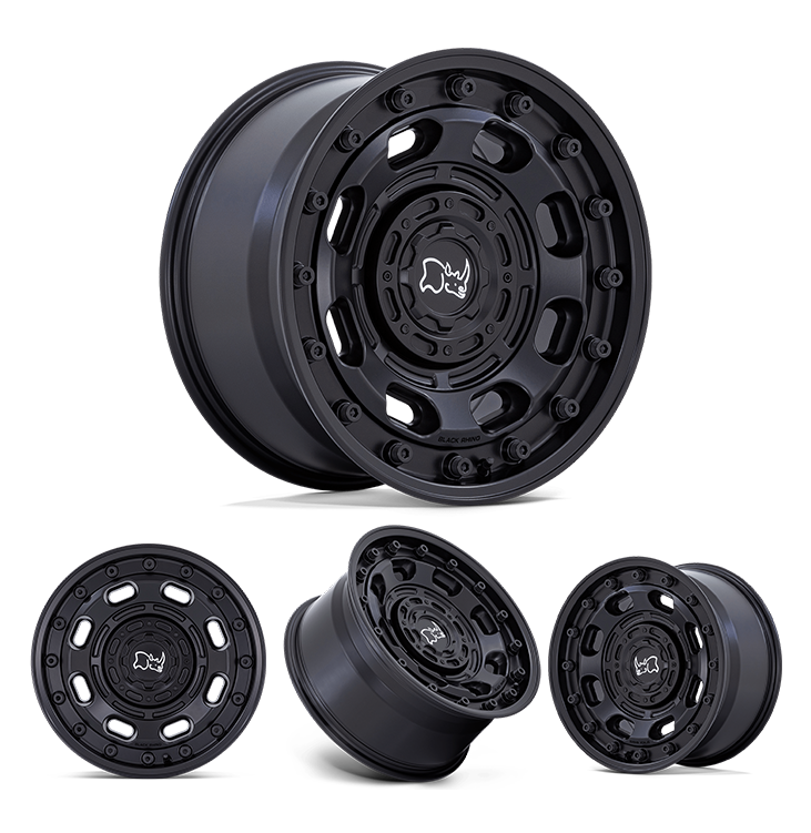 17x8.5" -10 OffSet Black Rhino Wheels for 4Runner (03-24), FJ (03-16), GX460 (10-23) - Fitment Guarantee