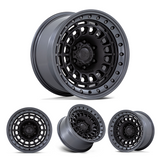 17x8.5" -10 OffSet Black Rhino Wheels & Tires Package - Bundle & Save $100 - Fitment Guarantee heavy-duty matte black beadlock-style off-road wheels