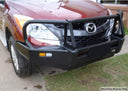 Dobinsons Bull Bar Classic Black For Mazda Bt - 50 2012-2019 with reinforced sections, dual aerial mounts, and fog light compatible design