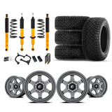 Old Man Emu OME 2.5" Lift Kit + 17" Fuel Wheels & Tires Package for Tacoma (05-15) heavy-duty suspension and off-road wheels
