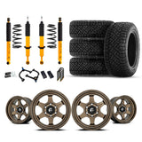 Old Man Emu OME 2.5" Lift Kit with shocks, coils, 17" Fuel wheels and all-terrain tires for Tacoma 2016-2023