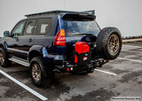 Dobinsons Rear Bumper With Swing Outs For Nissan Patrol Y61 Gu 2006 - 2021 (BW80-4111) heavy-duty steel swing arm with LED lights and jerry can carrier