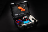 ARB Brushless Single Motor Portable 12V Air Compressor CKBLP12 with integrated wiring and high-capacity hose in protective case