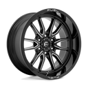 Fuel 1PC D761 Clash - 18X9 -12mm - Gloss Black Milled wheel with multi-spoke design for off-road trucks