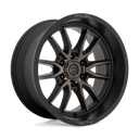 Fuel 1PC D762 Clash - 17X9 -12mm - Matte Black Double Dark Tint wheel with multi-spoke design and concave profile