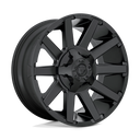 Fuel 1PC D437 Contra - 18X9 01mm - Satin Black wheel with multi-spoke design and deep lip for off-road use
