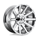 Fuel 1PC D614 Contra - 20X9 02mm - Chrome Plated wheel with multi-spoke design for off-road and 4x4 vehicles.