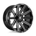 Fuel 1PC D615 Contra - 18X9 01mm - Gloss Black Milled wheel with multi-spoke design for off-road trucks and SUVs