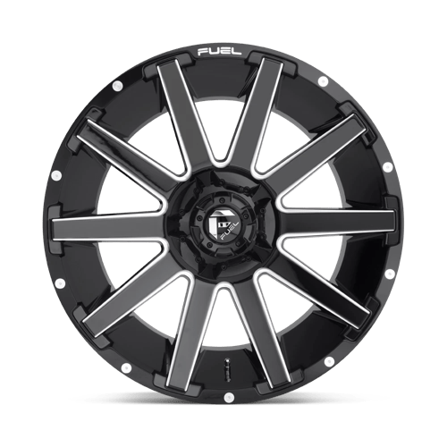 Fuel 1PC D615 Contra - 20X9 02mm - Gloss Black Milled