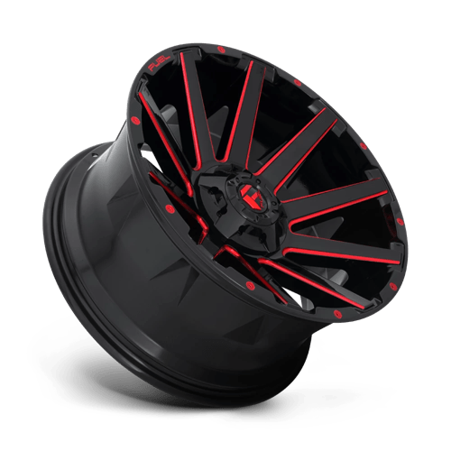 Fuel 1PC D643 Contra - 20X9 01mm - Gloss Black Red Tinted Clear