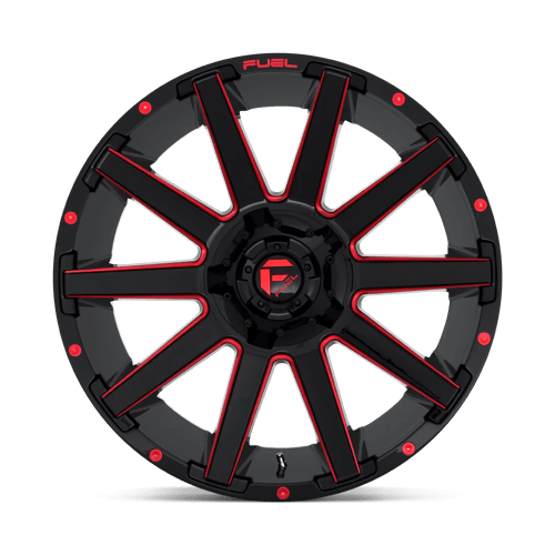 Fuel 1PC D643 Contra - 20X9 01mm - Gloss Black Red Tinted Clear