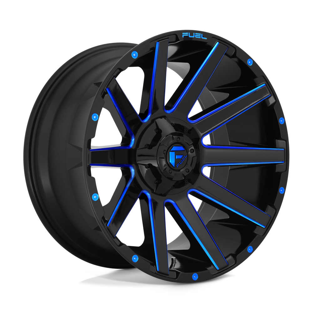 Fuel 1PC D644 Contra - 18X9 01mm - Gloss Black Blue Tinted Clear