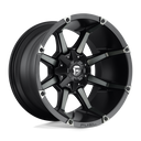 Fuel 1PC D556 Coupler - 20X9 01mm - Matte Black Double Dark Tint wheel with deep lip and bolted accents