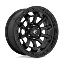 Fuel 1PC D694 Covert - 18X9 -12mm - Matte Black wheel with multi-spoke design and beadlock-style rim accents