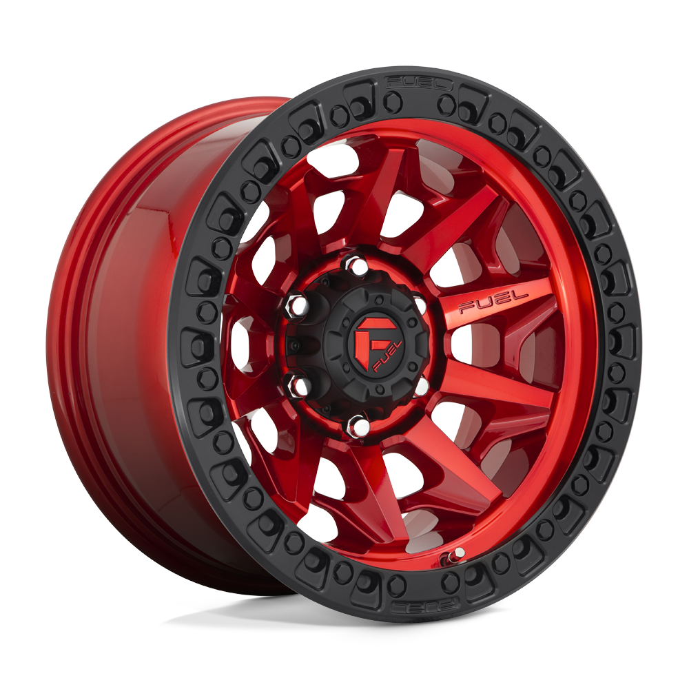 Fuel 1PC D695 Covert - 17X9 -12mm - Candy Red Black Bead Ring