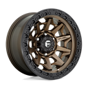 Fuel 1PC D696 Covert - 17X9 -12mm - Matte Bronze Black Bead Ring off-road wheel with heavy-duty beadlock style ring