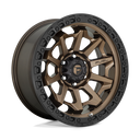 Fuel 1PC D696 Covert - 18X9 01mm - Matte Bronze Black Bead Ring off-road wheel with multi-spoke design and beadlock style lip