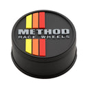 Center Cap Classic Stripes Push-Through Black Size 5x5.5 / 6x5.5