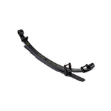 Old Man Emu OME Rear Leaf Spring CS018R for Toyota Hilux (97-04) with draw-tapered, diamond-cut load-distributing leaves and clamp