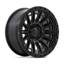 Fuel 1PC D832 Cycle - 20X9 1mm - Blackout alloy wheel with multi-spoke design, off-road style, 6-lug bolt pattern
