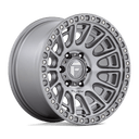 Fuel 1PC D833 Cycle - 17X9 -12mm - Platinum wheel with beadlock-style rim and multi-spoke design for off-road vehicles