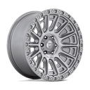 Fuel 1PC D833 Cycle - 20X9 1mm - Platinum wheel with multi-spoke design and beadlock-style rim for off-road use