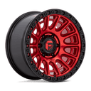 Fuel 1PC D834 Cycle - 17X9 1mm wheel in candy red with matte black ring, heavy-duty off-road design