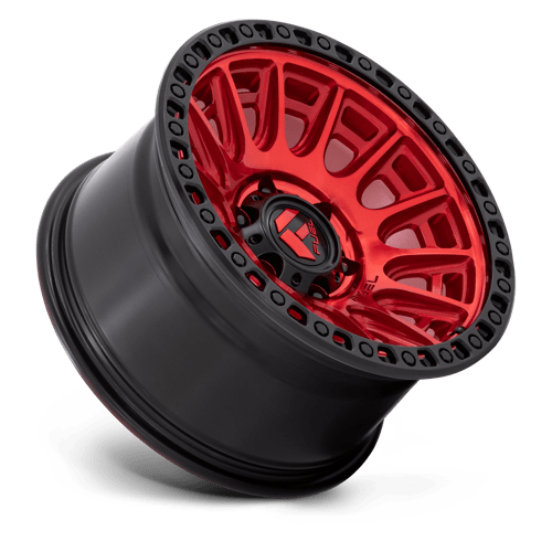Fuel 1PC D834 Cycle - 17X9 1mm - Candy Red With Black Ring