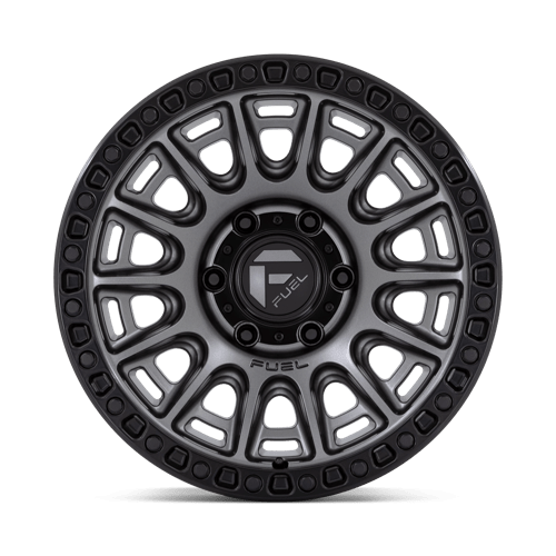 Fuel 1PC D835 Cycle - 17X9 1mm - Matte Gunmetal With Black Ring