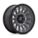 Fuel 1PC D835 Cycle - 20X9 1mm wheel in matte gunmetal with black ring, multi-spoke design for off-road use