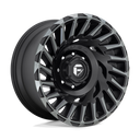 Fuel 1PC D683 Cyclone - 18X9 -12mm - Matte Machined Double Dark Tint wheel with multi-spoke off-road design
