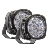 ARB Quatro Combo Pair PM411 trail running lights with wide spread pattern and 9.5-degree spot beam for off-road vehicles