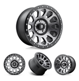 17x9" -12 MM OffSet Fuel Wheels for Tacoma 2nd & 3rd Gen - Fitment Guarantee, heavy-duty Fuel matte gray alloy beadlock-style rim