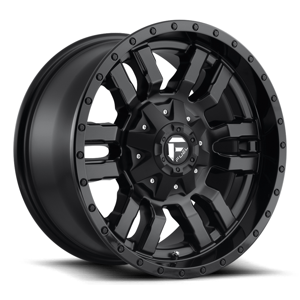 Fuel 1PC D596 Sledge - 20X9 01mm - Matte Black Gloss Black Lip