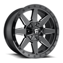 Fuel 1PC D597 Wildcat - 20X9 01mm - Gloss Black Milled wheel with deep lip and multi-spoke design for off-road vehicles