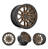 17x9" -12 MM OffSet Fuel Wheels for Tacoma 2nd & 3rd Gen - Fitment Guarantee, heavy-duty bronze alloy off-road wheel