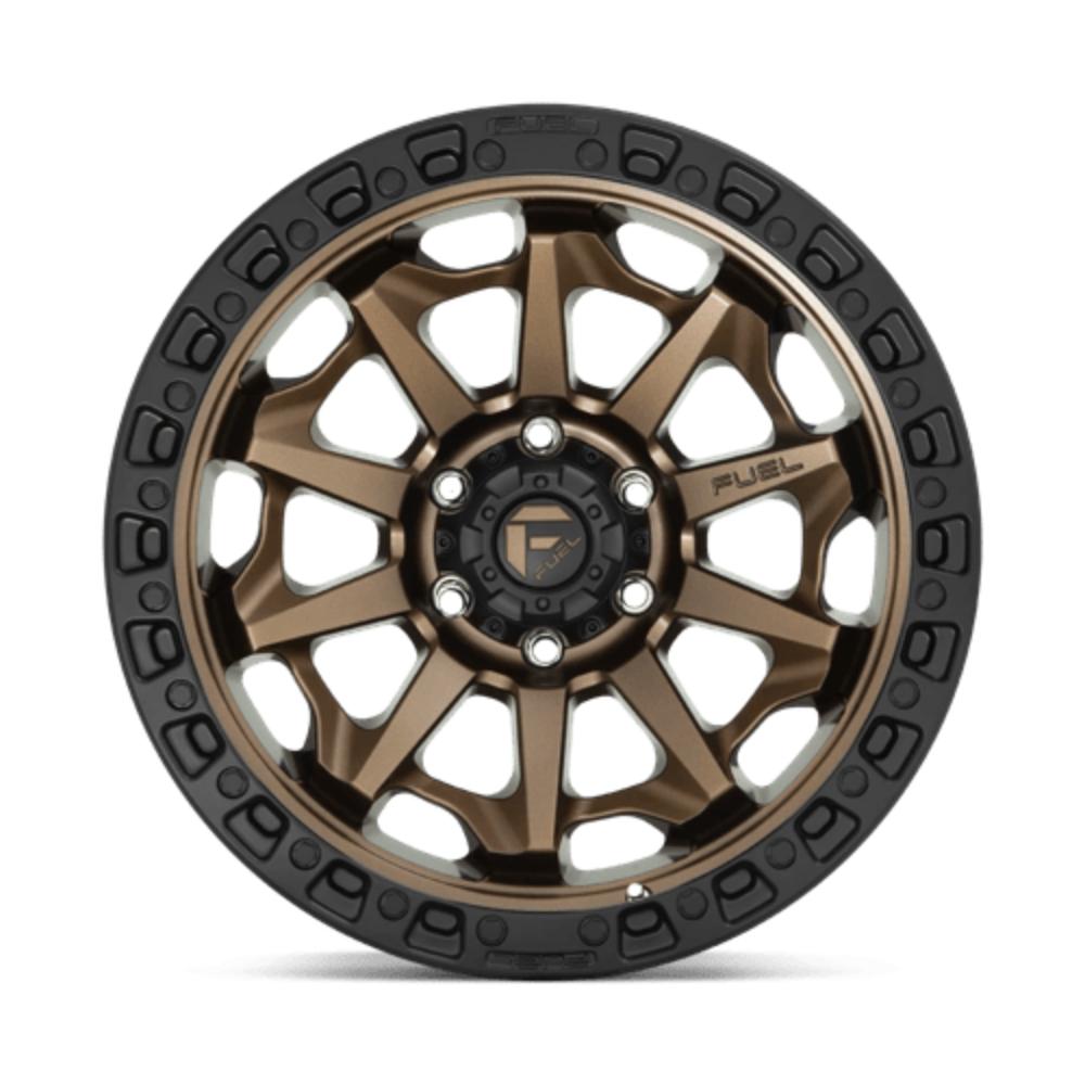 Fuel 1PC D696 Covert - 15X8 -19mm - Matte Bronze Black Bead Ring cast aluminum wheel for 4Runner 2003-2024 and similar 4x4 trucks