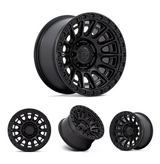 17x9" -12 MM OffSet Fuel Wheels for Tacoma 2nd & 3rd Gen - Fitment Guarantee, heavy-duty black alloy beadlock-style rim by Fuel