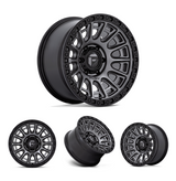 17x9" -12 MM OffSet Fuel Wheels for Tacoma 2nd & 3rd Gen - Fitment Guarantee, heavy-duty black alloy beadlock-style rim