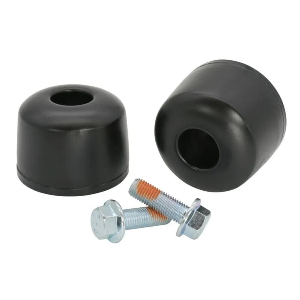 Durobumps Front Premium Off Road Bump Stops DBF17T for Toyota Tundra (00-06), LandCruiser 200 Series, LandCruiser 100 Series (No Lift Required) with dual durometer rubber and mounting hardware.