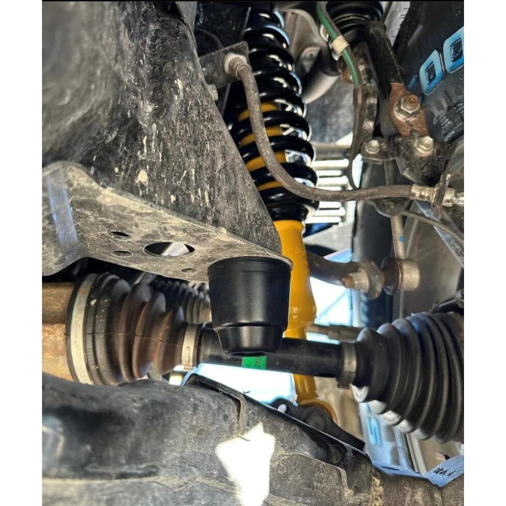DuroBumps Off-Road Front & Rear Bump Stops Bundle for Tacoma (05-23) installed with dual durometer rubber suspension components