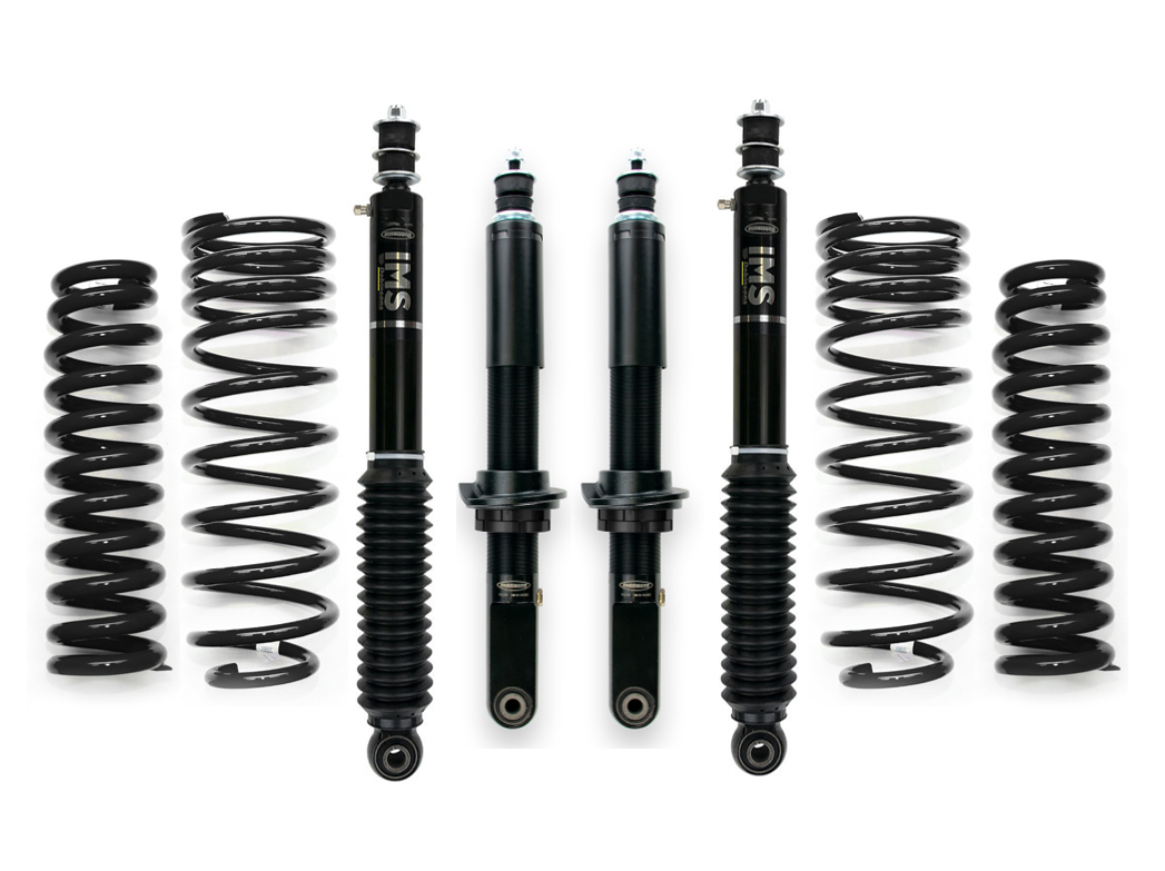 Dobinsons IMS 2-2.5 inch Lift Kit for Land Cruiser 250 (2024-2025) 3.5L Gas / 2.8 Diesel with black heavy-duty shocks and coil springs