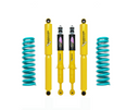 Dobinsons Twin Tube 2-3 inch Lift Kit for Land Cruiser 250 (2024-2025) 2.4L Gas with heavy-duty yellow shocks and teal coil springs