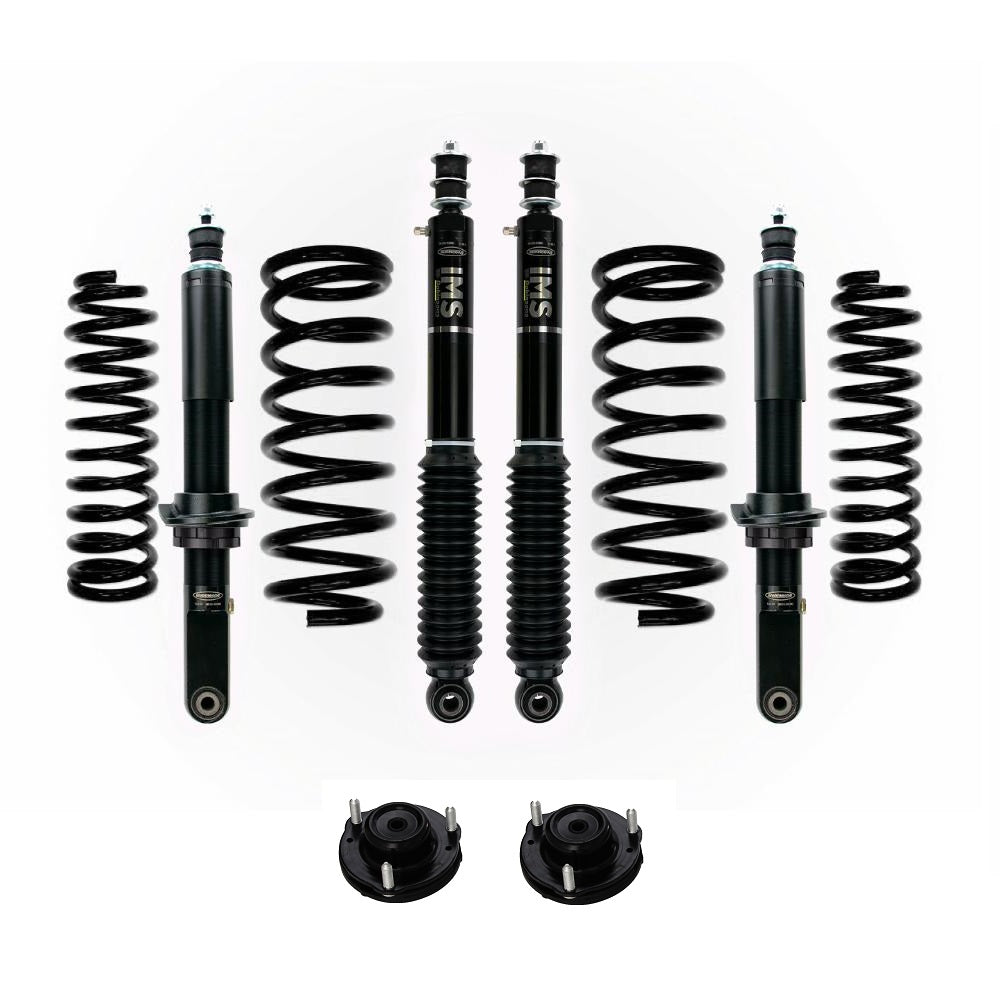 Dobinsons IMS 2-2.5 inch Lift Kit for 4Runner (96-02) - Black/Black with assembled front shocks and coil springs suspension system