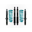 Dobinsons IMS 2-2.5 inch Lift Kit for 4Runner (96-02) with black heavy-duty shocks and teal coil springs suspension system