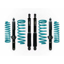 Dobinsons IMS 2-2.5 inch Lift Kit for 4Runner (96-02) with heavy-duty black shocks and teal coil springs suspension components