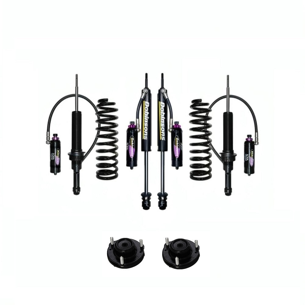 Dobinsons MRR 3-Way Adjustable 2-2.5 inch Lift Kit for 4Runner (96-02) - Black/Black - Front Shocks Assembly