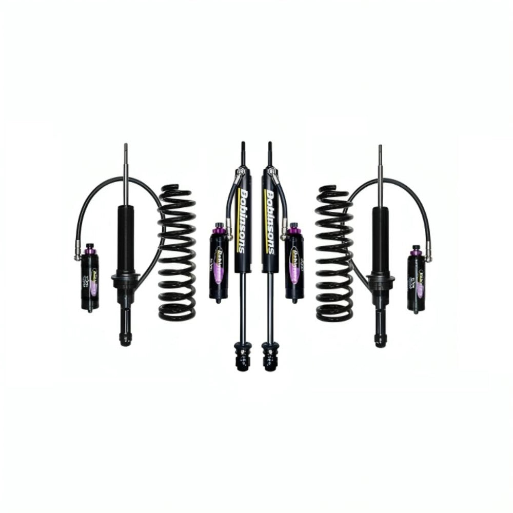 Dobinsons MRR 3-Way Adjustable 2-2.5 inch Lift Kit for 4Runner (96-02) - Black/Black with heavy-duty shocks and coil springs