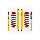 Dobinsons Twin Tube 2-2.5 inch Lift Kit for 4Runner (96-02) with heavy-duty yellow shocks and red coil springs suspension components