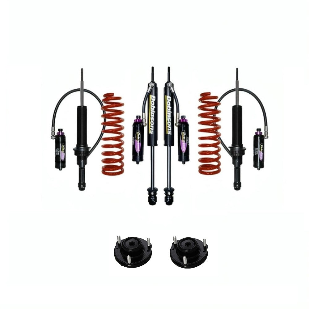 Dobinsons MRR 3-Way Adjustable 2-3.5 inch Lift Kit for Lexus GX470 (03-09) - Black/Red - Front Shocks Assembly